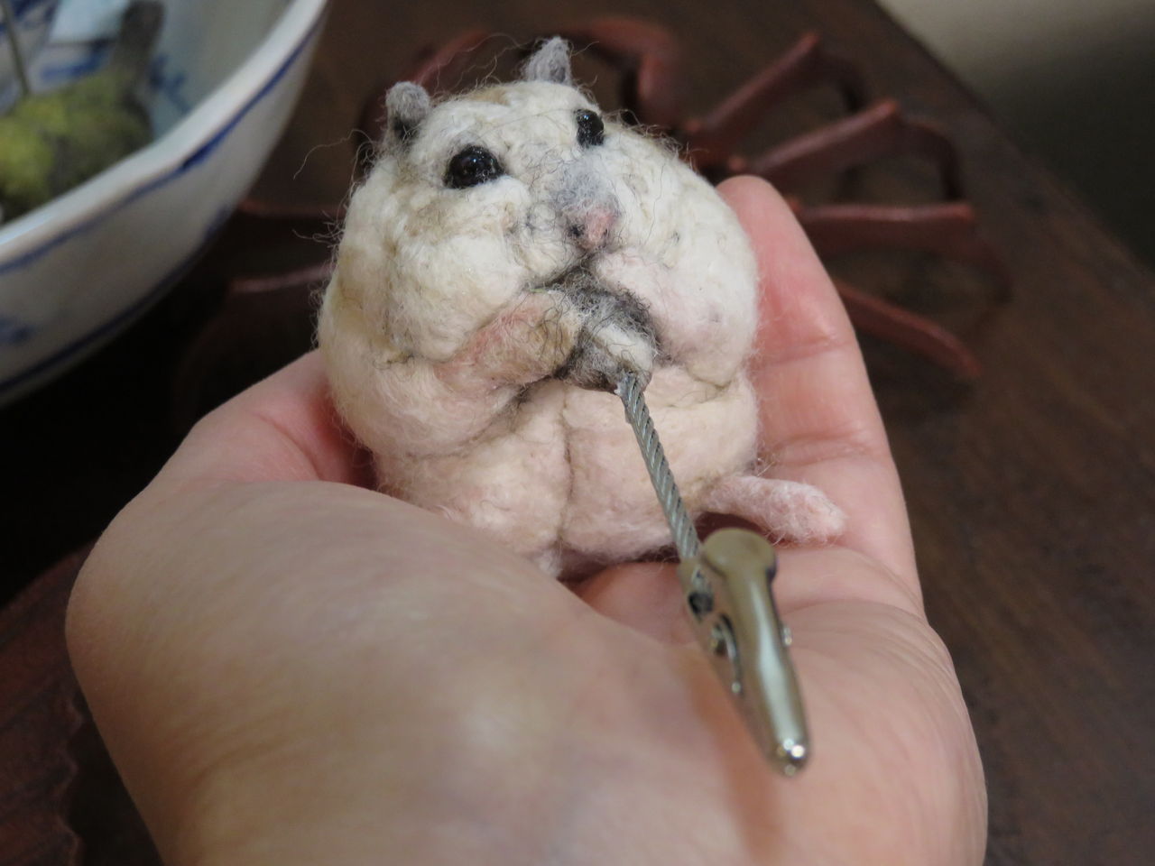 メモスタンド3種 ジャンガリアンハムスター オニオオハシ メジロ 羊毛の苑 生き物羊毛フェルト メモスタンド3種 ジャンガリアンハムスター オニオオハシ メジロ 羊毛の苑 生き物羊毛フェルト