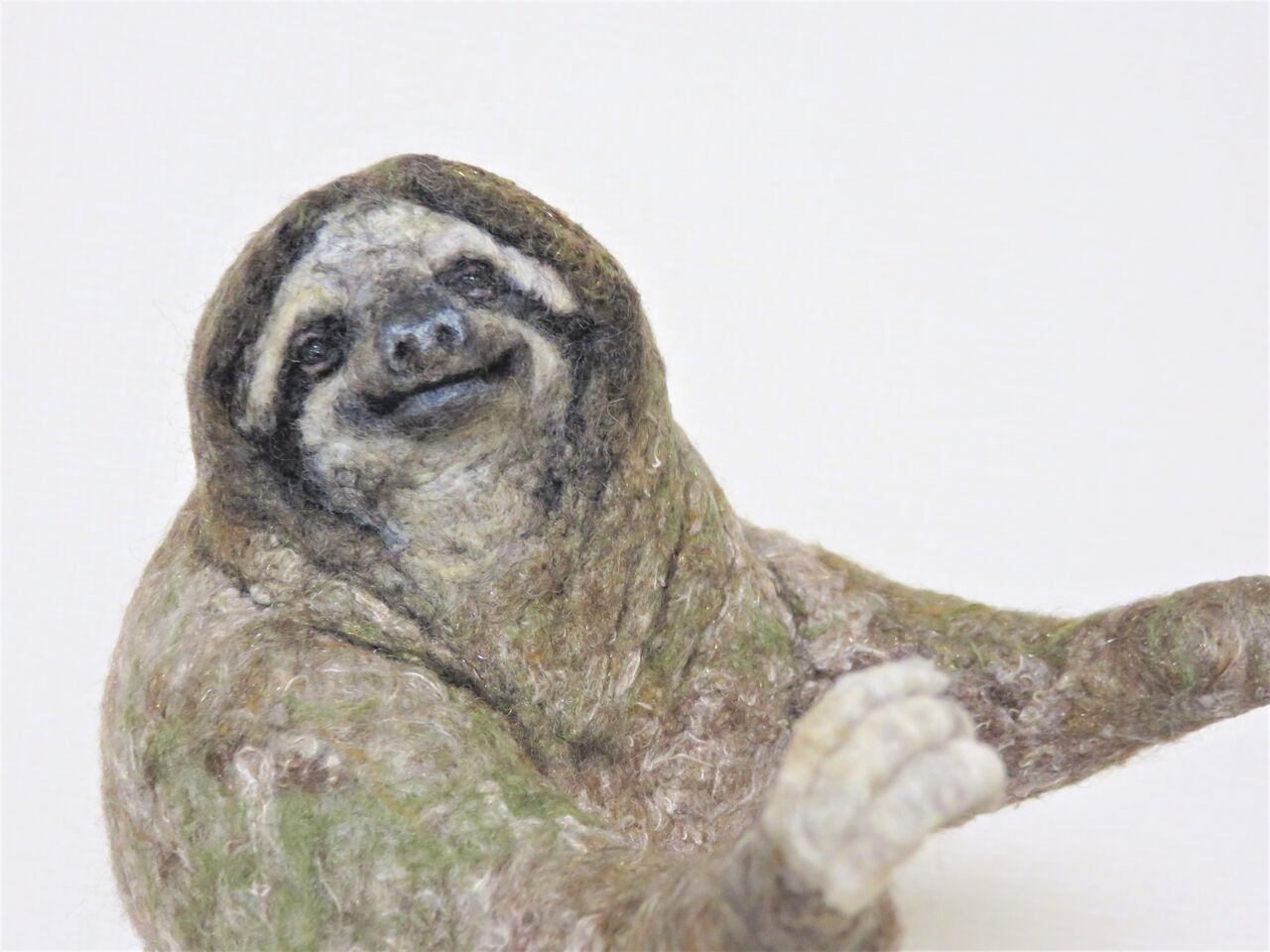 羊毛フェルト ナマケモノの赤ちゃん なまけもの ミユビナマケモノ かわいい動物 人形 ハンドメイド Www Shoppingdasbaterias Com