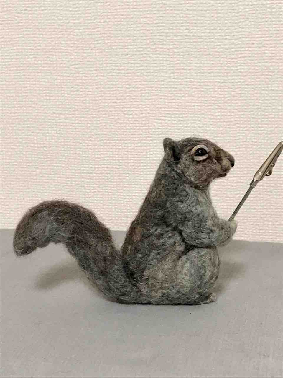 小物2種 リス ラッコ 羊毛の苑 生き物羊毛フェルト
