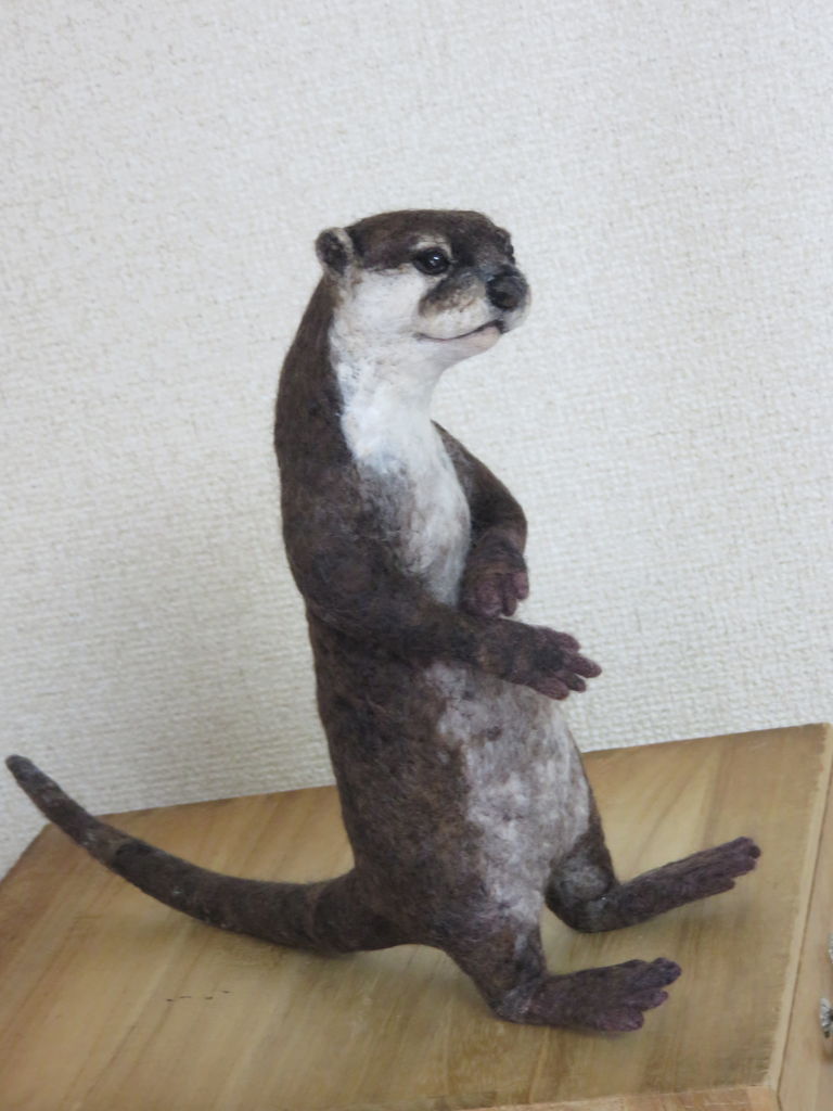 カワウソ 羊毛の苑 生き物羊毛フェルト カワウソ 羊毛の苑 生き物羊毛フェルト
