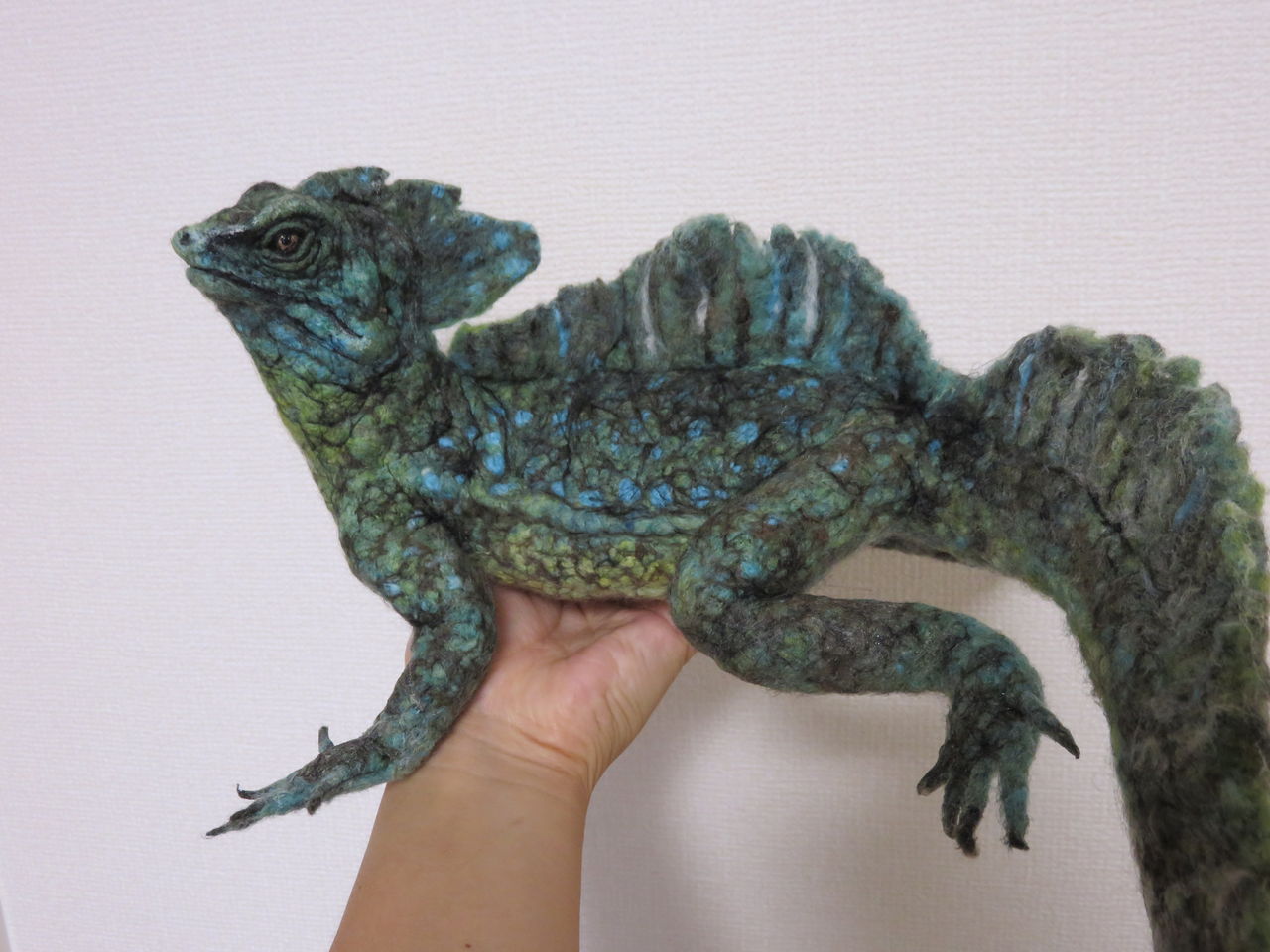 バジリスクトカゲ 羊毛の苑 生き物羊毛フェルト バジリスクトカゲ 羊毛の苑 生き物羊毛フェルト