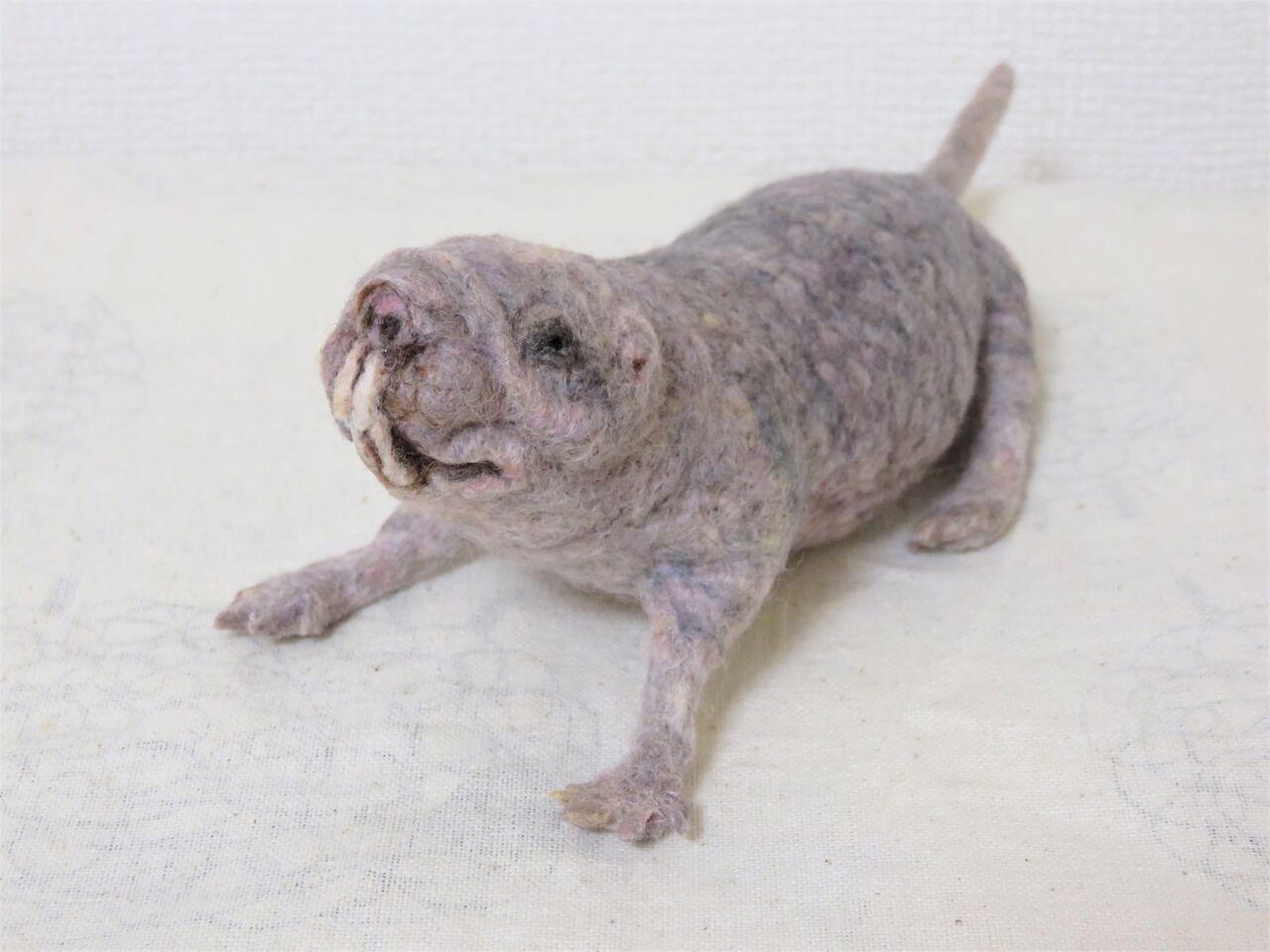ハダカデバネズミ② : 羊毛の苑～生き物羊毛フェルト～