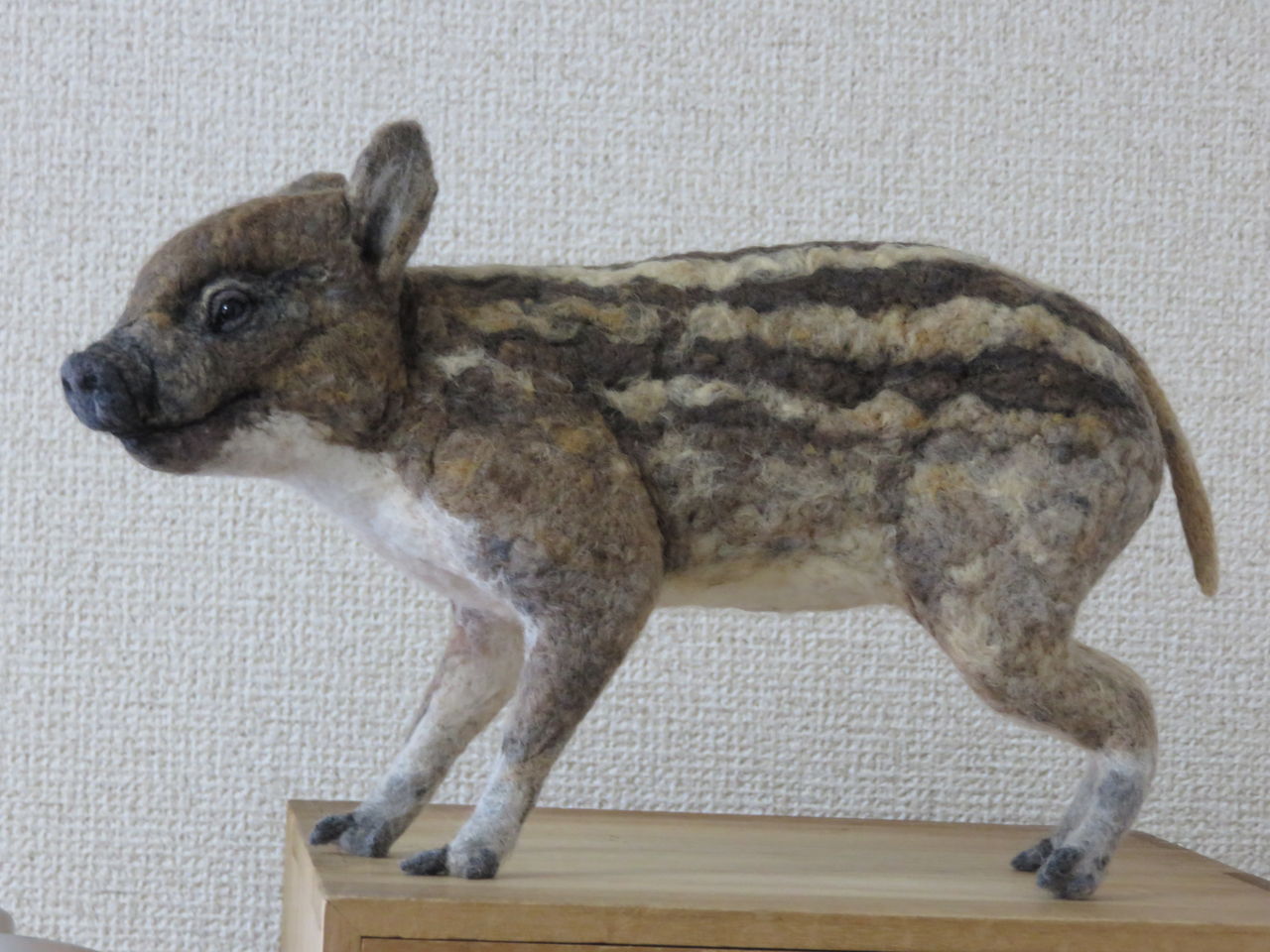 うり坊 イノシシ仔 羊毛の苑 生き物羊毛フェルト