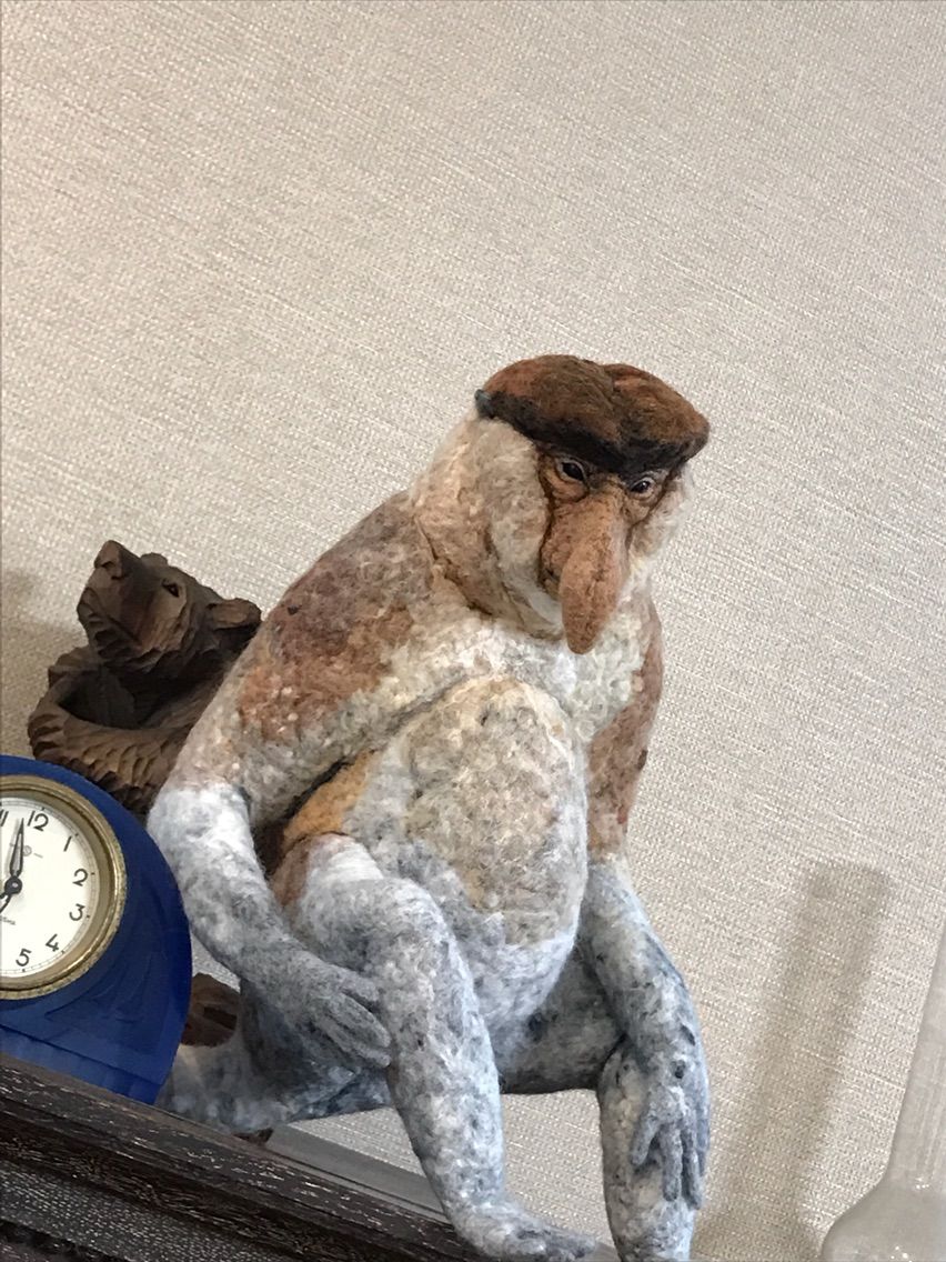 テングザル 羊毛の苑 生き物羊毛フェルト