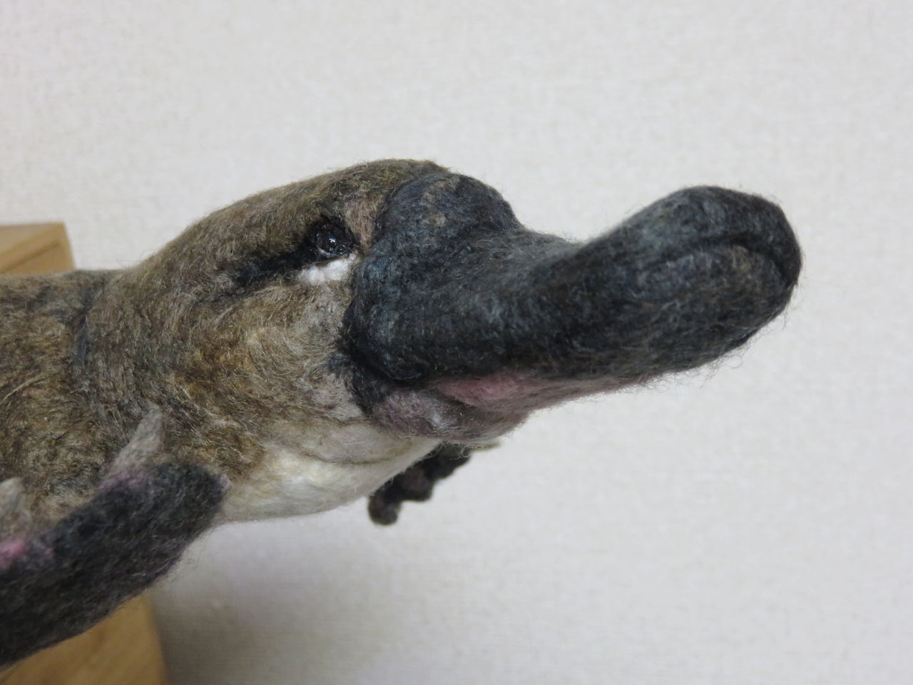 カモノハシ手直し 羊毛の苑 生き物羊毛フェルト