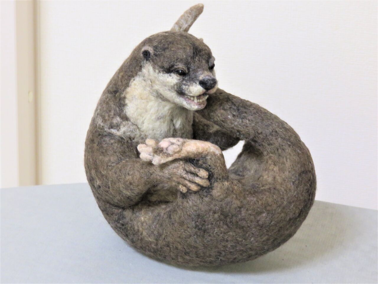 カワウソ 羊毛の苑 生き物羊毛フェルト カワウソ 羊毛の苑 生き物羊毛フェルト