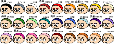 髪&眉の色