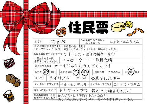 住民票にゃお
