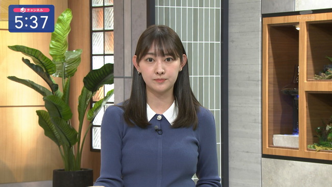 森山みなみアナがおっぱい強調