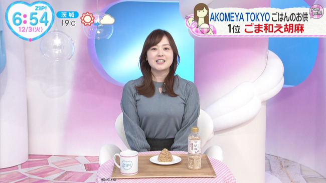 水卜麻美アナが乳をアピール４