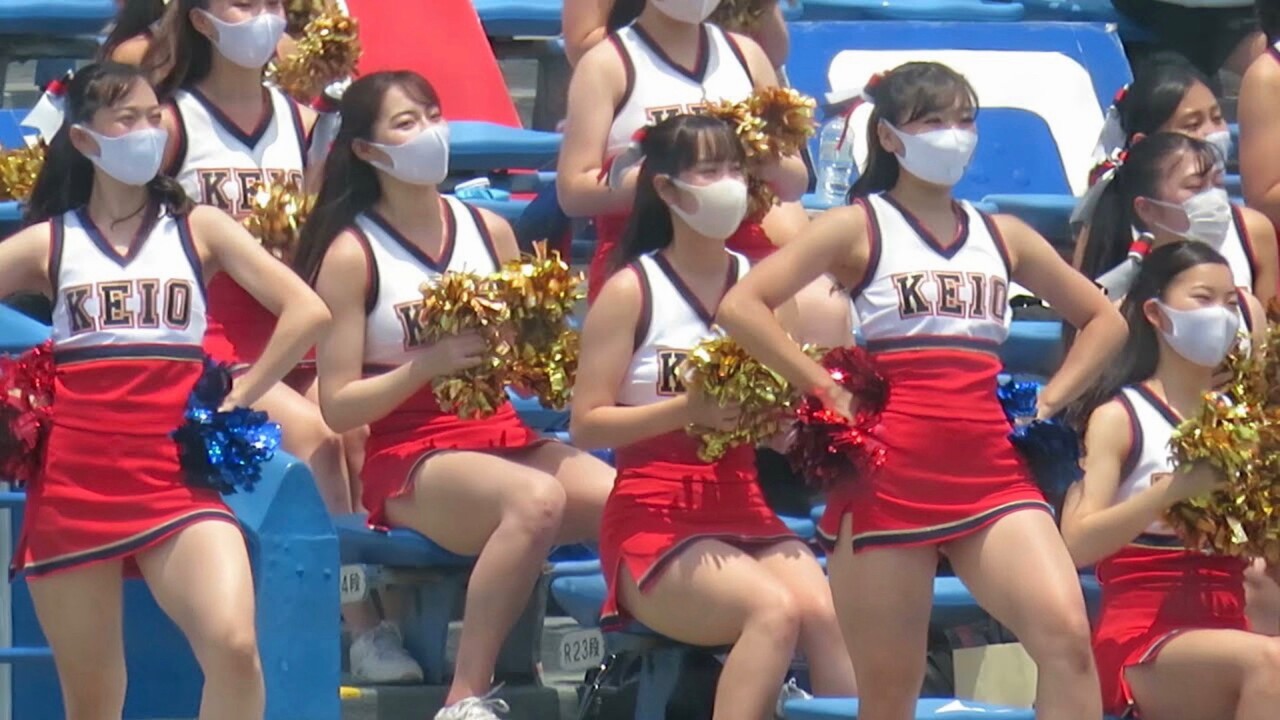 慶應　エロいチアガール 画像】慶応の甲子園チアガールさん、エッチな太ももを披露😍 ※動画あり : アナ速‐女子アナ画像速報