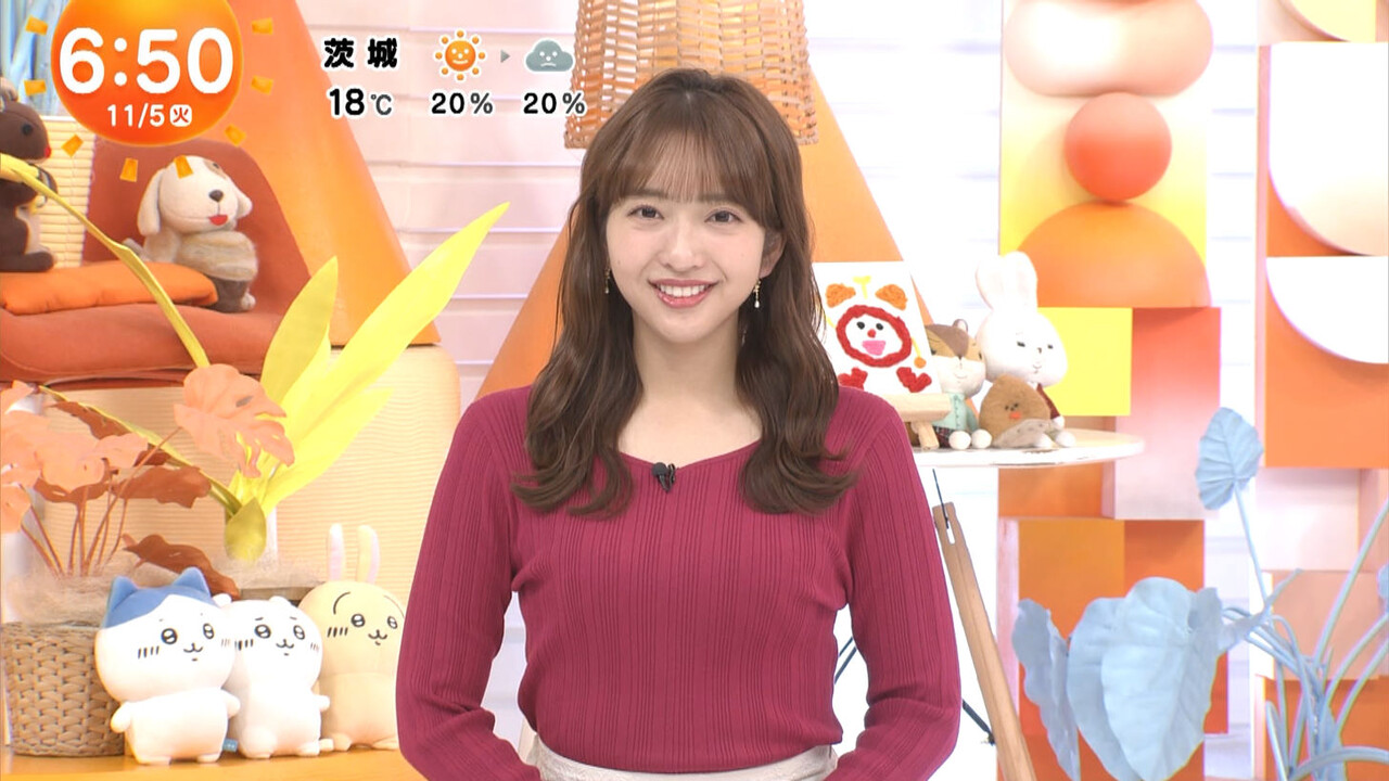 めざましテレビ　エロコラ 画像】めざましテレビの藤本万梨乃アナ、胸が凄くてキャプチャされる : アナ速‐女子アナ画像速報