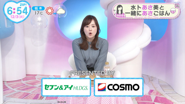 水卜麻美アナが乳をアピール２