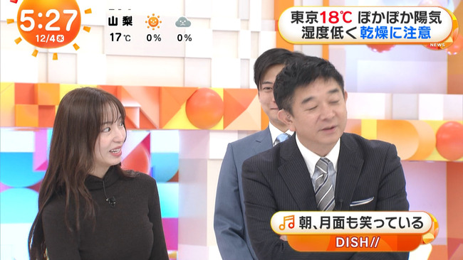 林佑香のニット胸3