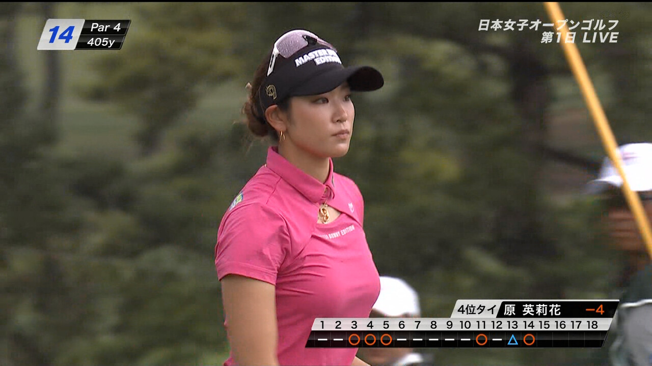 女子ゴルフ】原英莉花さんが胸を揺らしまくってしまう ※gifあり : アナ速‐女子アナ画像速報
