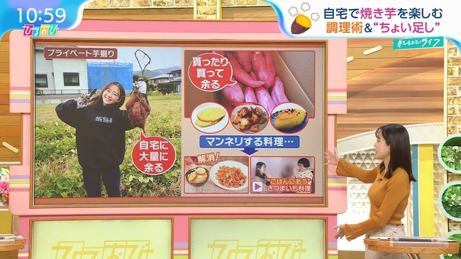 若林有子アナの胸