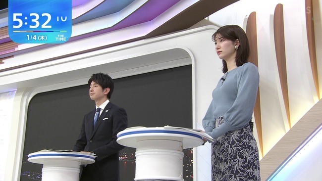 吉村恵里子アナのニット胸4