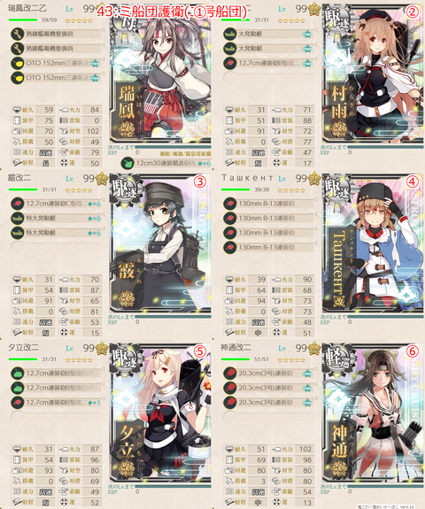 43ミ船団護衛(二号船団)駆逐4