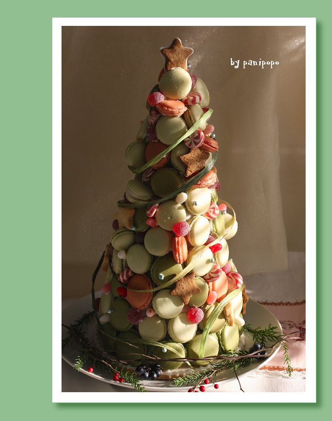 マカロンタワーのクリスマスツリー スイーツ ナチュラリストpanipopoの美 食ラボ