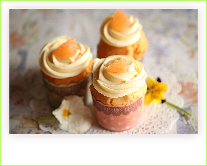 パンプルムース オレンジのカップケーキ スイーツ ナチュラリストpanipopoの美 食ラボ
