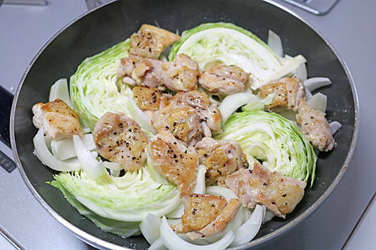 鶏キャベツレモン蒸し0797