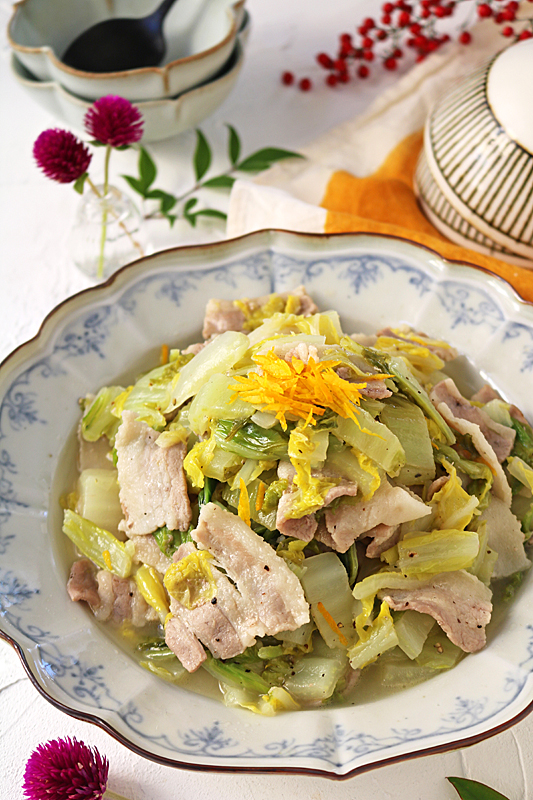 豚バラ白菜の塩バター煮3366ー１