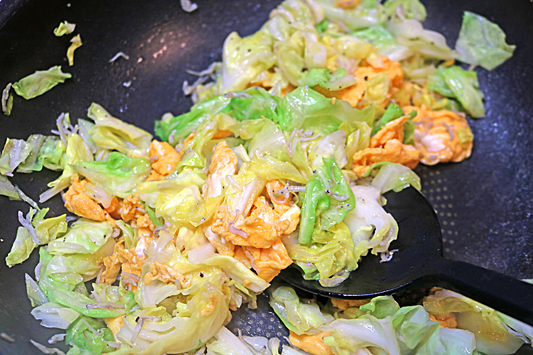 キャベツの卵炒め6636