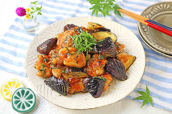 鶏肉となすの照り焼き4479-1