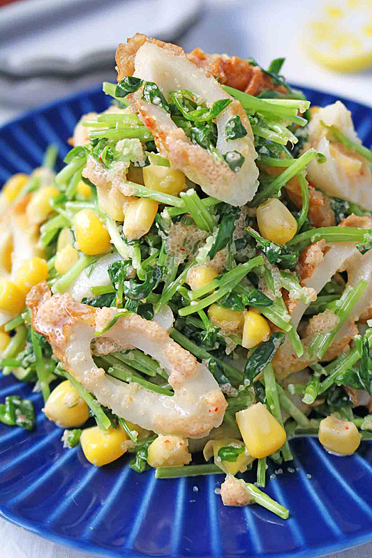 豆苗とちくわサラダ9008-1