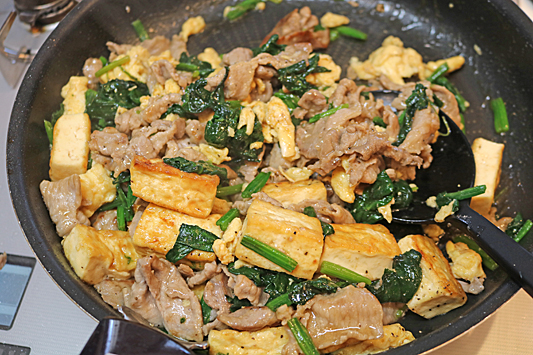 豚卵ほうれん草炒め1395
