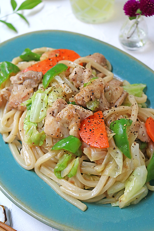 鶏焼きうどん1683