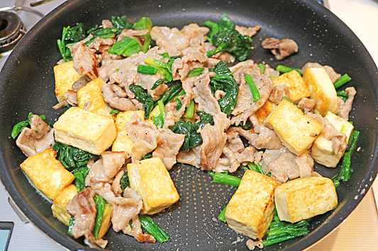 豚卵ほうれん草炒め1394