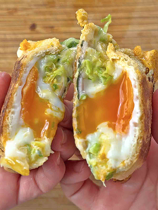 「とろ玉キャベツチーズの油揚げサンド」4540-1