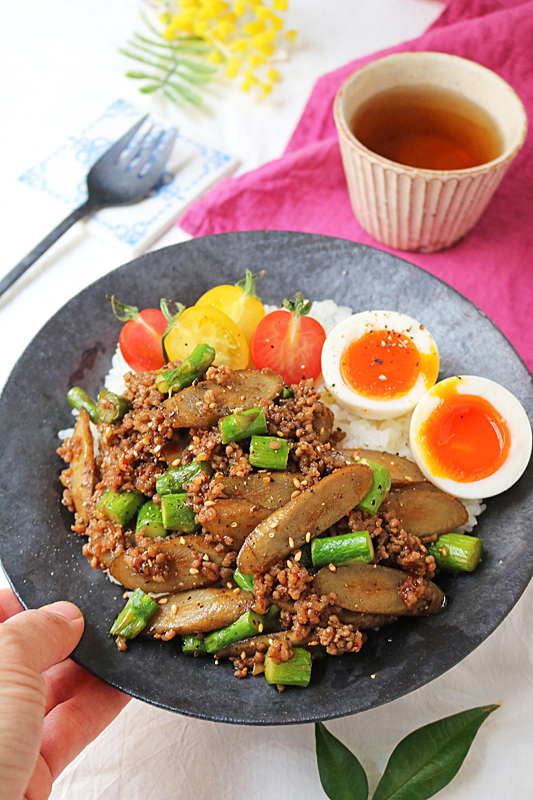 ごぼうそぼろ丼3833-1