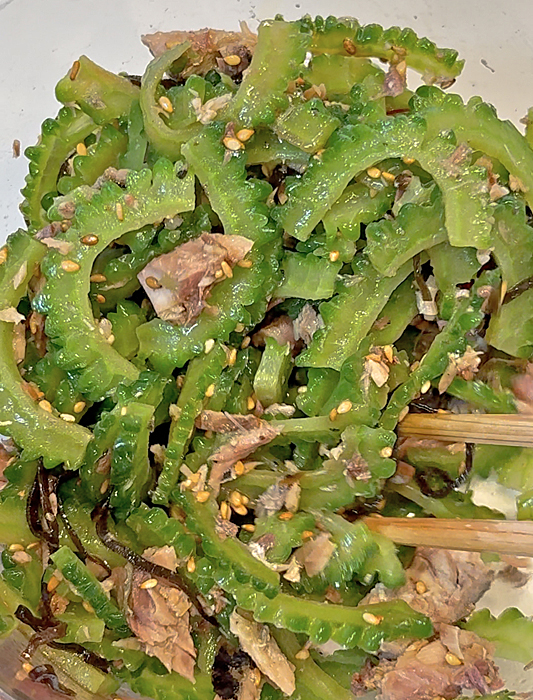 ゴーヤとサバの昆布ポン酢2532