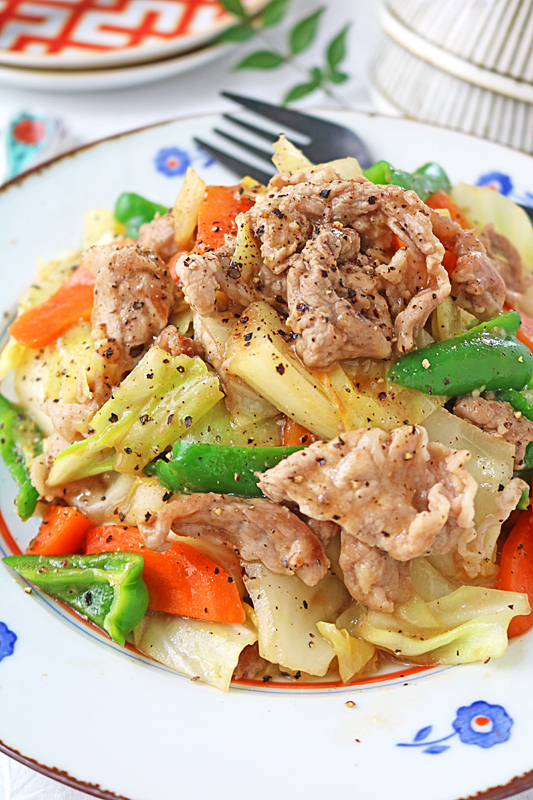 豚キャベツのオイスター炒め9258