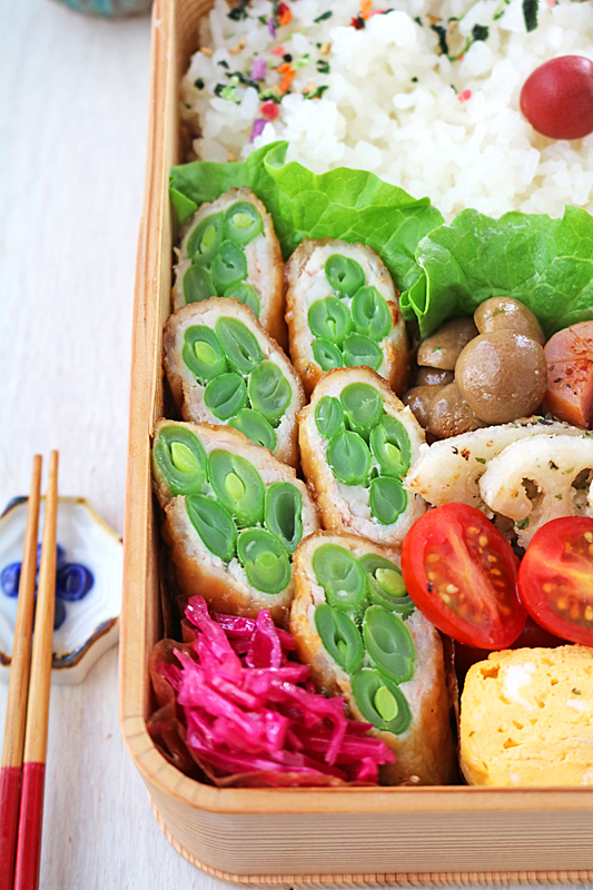 いんげん巻き弁当8343