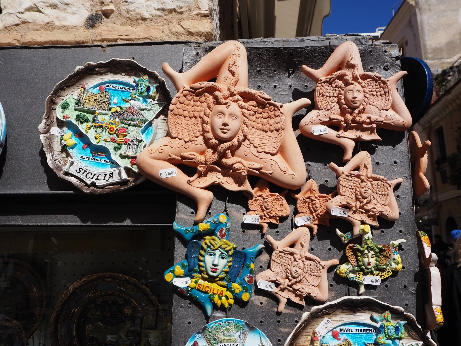 イタリア陶器　シシリア島タオルミナにて購入 イタリア シチリア島 タオルミーナ 古代ギリシャ エーゲ文明