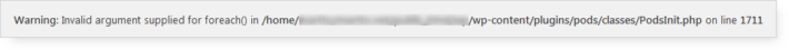 warning podsInit.php
