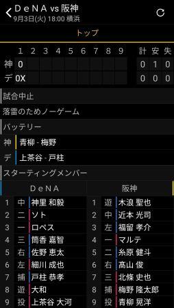 今日の先発オーダーはノーゲームで幻に