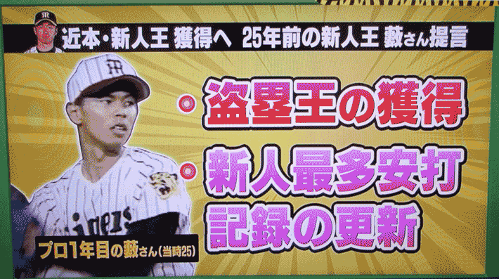 近本選手新人王獲得へ藪さんからの提言