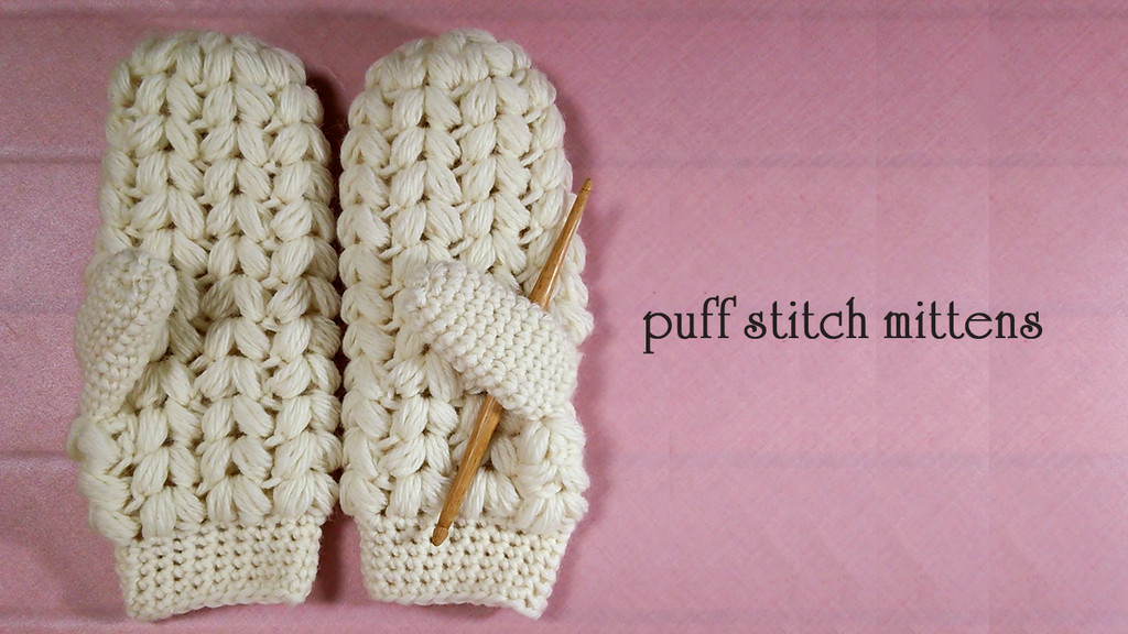 かぎ針で編む 玉編みの手袋の編み方 ﾉ くり猫と毛糸だま