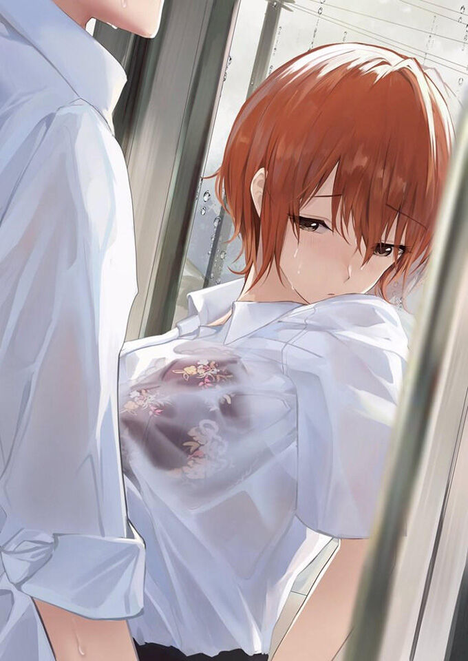 【二次エロ】透けブラしてブラジャー丸見えな女の子達のエロ画像がこちら