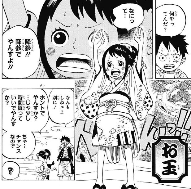 ワンピース 911話感想 ワノ国ヒロイン お玉が可愛すぎる そしてあの大物海賊との関係は 最強ジャンプ放送局 ワンピース 911話感想 ワノ国ヒロイン お玉が可愛すぎる そしてあの大物海賊との関係は 最強ジャンプ放送局