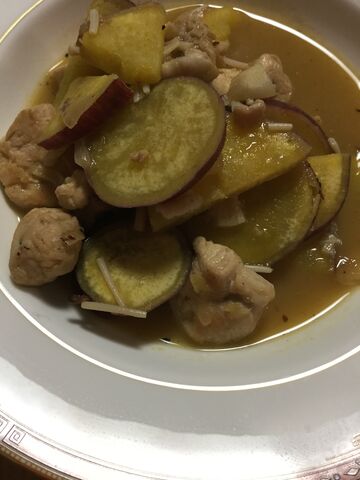 鶏もも肉とさつまいものオレンジジュース煮 果実酒で南国風 料理したことないolが料理できるようになるまでの軌跡 鶏もも肉とさつまいものオレンジジュース煮 果実酒で南国風 料理したことないolが料理できるようになるまでの軌跡