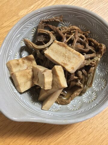 高野豆腐とぜんまいの煮物 残った煮汁でみそ汁にもなる 料理したことないolが料理できるようになるまでの軌跡
