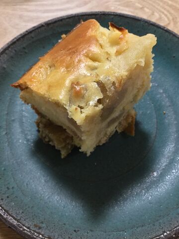 スライスりんごと干し芋のケーキ アーモンドプードルを使ってみた 料理したことないolが料理できるようになるまでの軌跡 スライスりんごと干し芋のケーキ アーモンドプードルを使ってみた 料理したことないolが料理できるようになるまでの軌跡