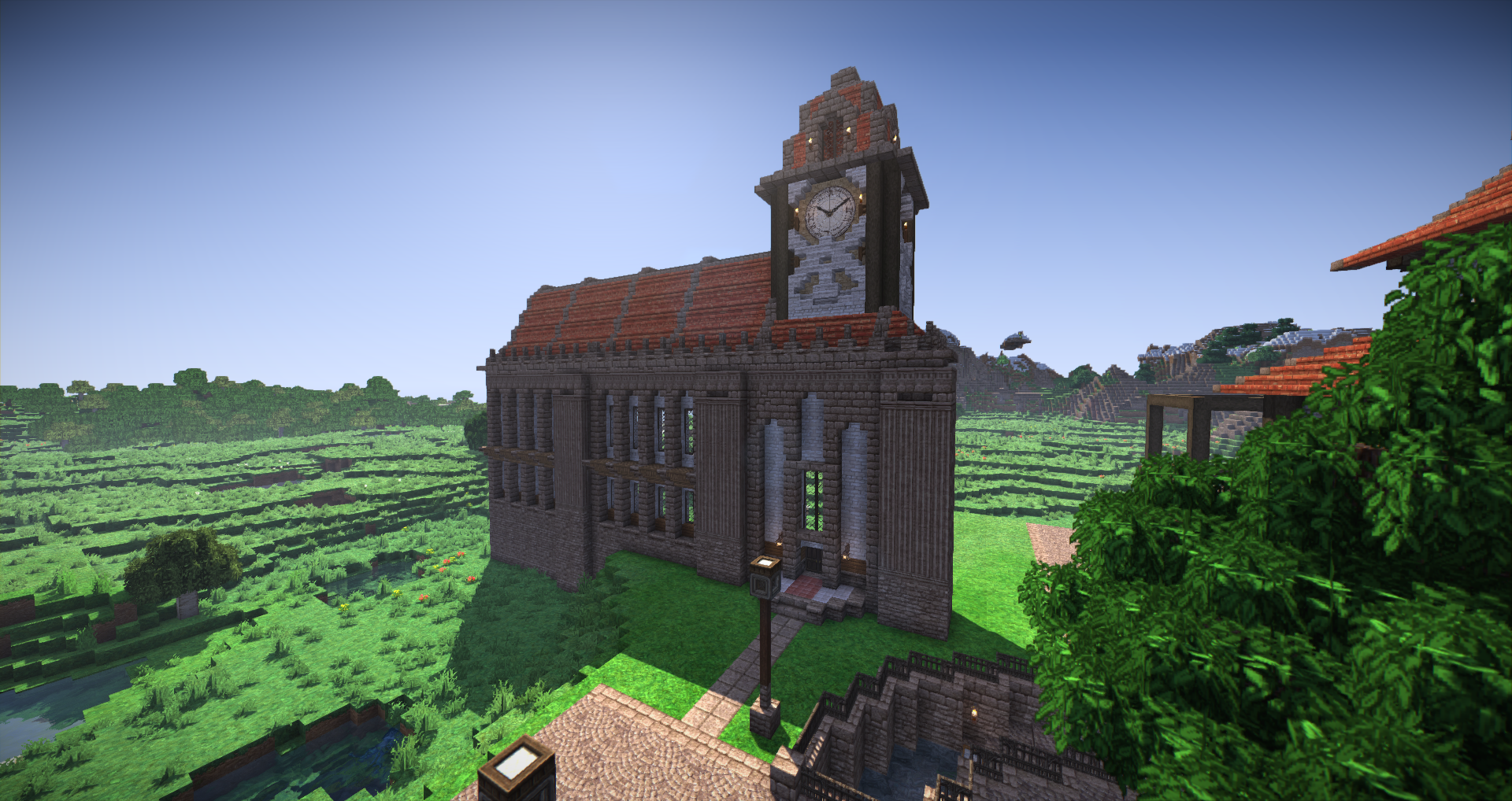 港湾都市ノヴマリア 時計塔のある市庁舎を作る Minecraft Paskerville
