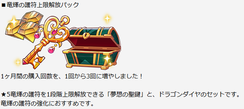 竜輝の護符上限解放パック20190501