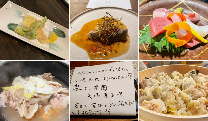 TOHOKU Branchメンバーからのメッセージが書かれた東北土産